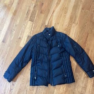 Lands end black puffer coat